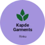 Business logo of Kapde garments