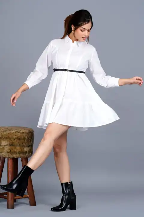 White short dress uploaded by S R Fashion on 3/23/2023