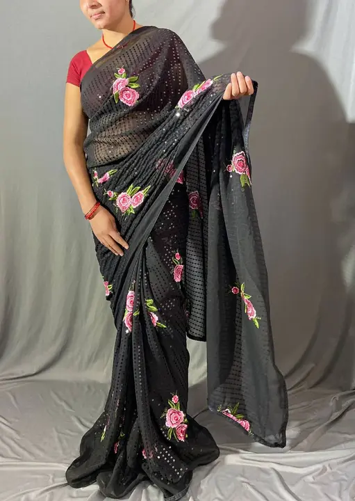 Sequence butta saree  uploaded by Fashion designer saree  on 3/23/2023
