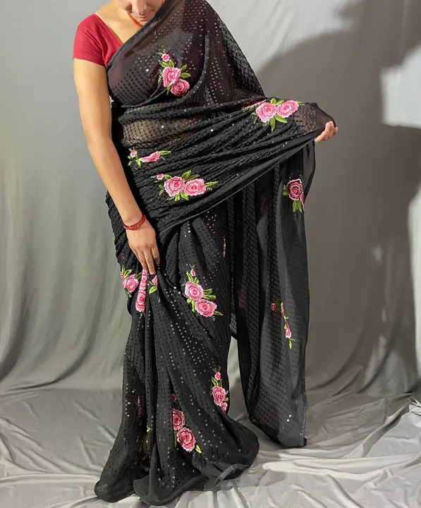 Sequence butta saree  uploaded by Fashion designer saree  on 3/23/2023
