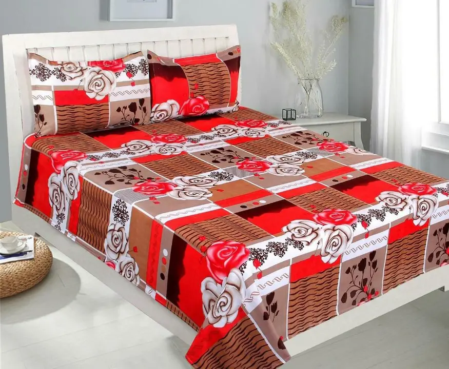 3 d bedsheet double bed with 2pillow covers  uploaded by G s industries on 5/29/2024