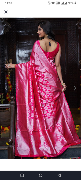 Woven Banarasi Art Silk Saree uploaded by 1 Place For All Fashion  on 3/23/2023