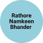 Business logo of Rathore namkeen bhander
