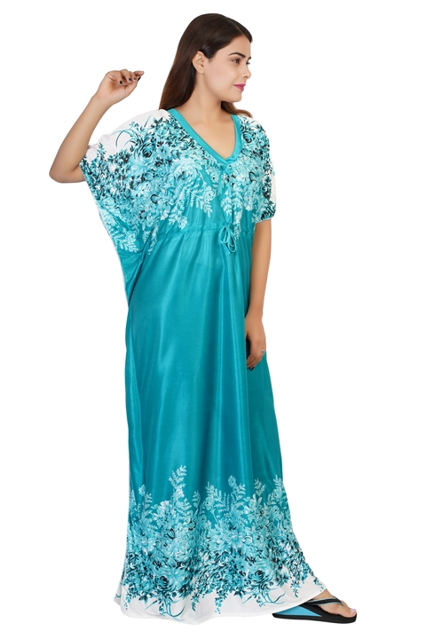 Product image of Satin Kaftan Style Nighty Size-L,XL, price: Rs. 230, ID: satin-kaftan-style-nighty-caaedcfa