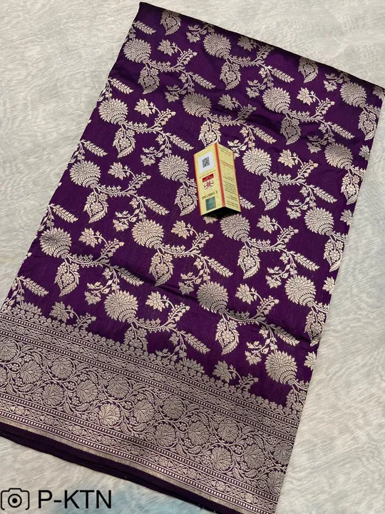 Pure katan silk mark saree uploaded by M S fabrics on 3/23/2023