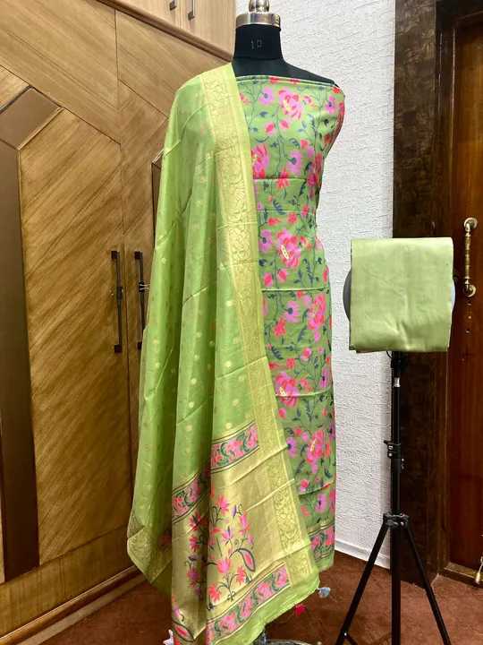 Banarasi semi katan suite uploaded by Zainab fashion on 3/23/2023