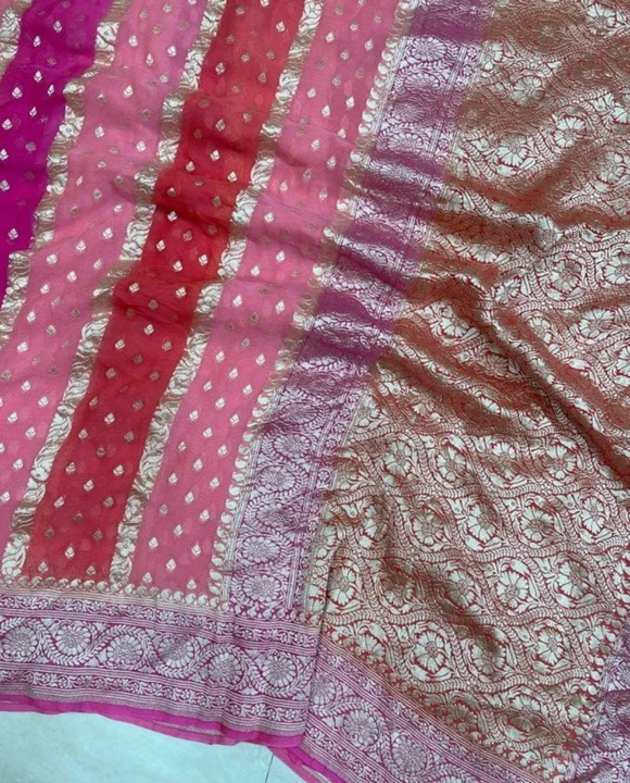 Banarasi Pure Khaddi Chiffon Jorjet Handloom Saree uploaded by Ayana fashions on 3/24/2023