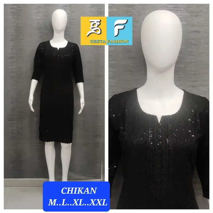 CHIKAN KURTI SIZE M..L..XL..XXL uploaded by Shop no 4 baroda pristeg varachha on 3/24/2023