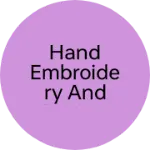 Business logo of Hand embroidery and design stitching