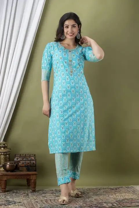 kurti with pant uploaded by Rk rama print on 3/24/2023