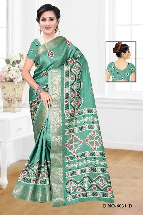 Dola Silk With Jacquard Border  uploaded by Karuna Saree Centre Surat on 3/24/2023