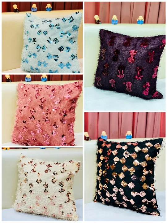 Fur sequence cushion cover 16*16 (5pc set) uploaded by business on 3/24/2023
