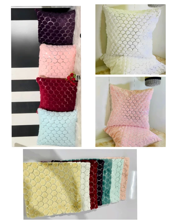 Cloud Fur cushion cover 16*16 (5pc set) uploaded by business on 3/24/2023