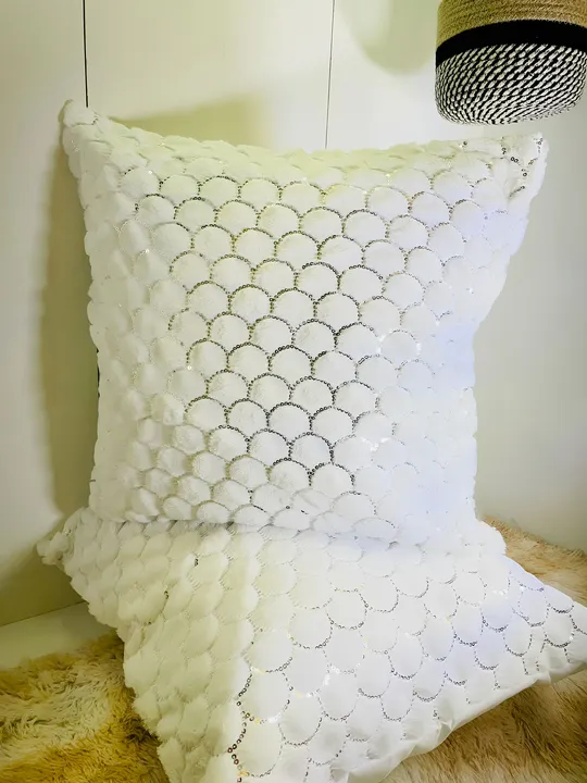 Cloud Fur cushion cover 16*16 (5pc set) uploaded by KG hometex on 3/24/2023
