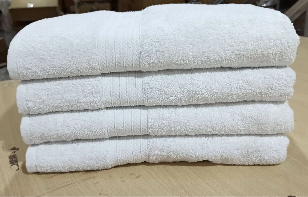 White Bath Towel 600 gram uploaded by Bansal Sales on 5/29/2024