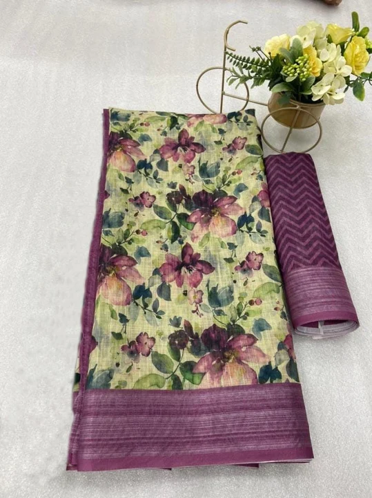 Floral Print Daily Wear Saree With Blouse Piece  uploaded by Ishita Enterprise on 3/24/2023