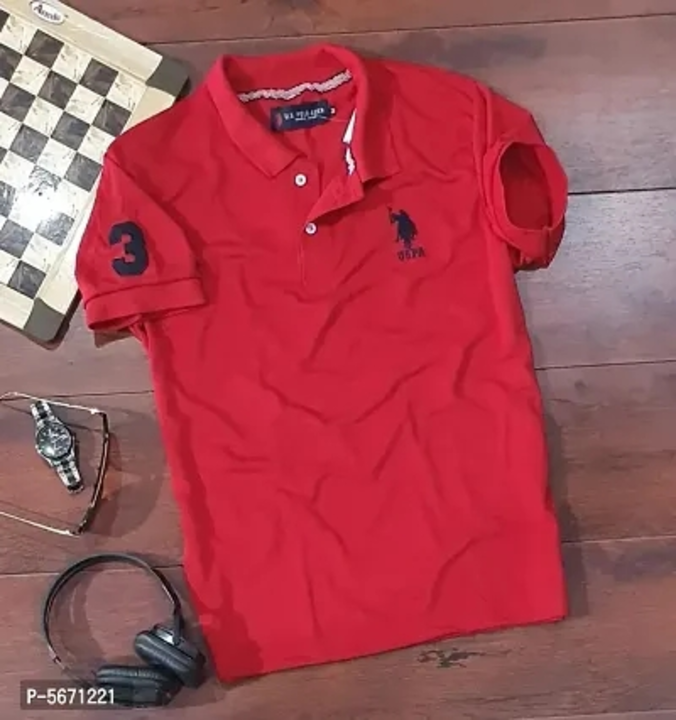 Mens Polycotton Polo Collar T-Shirt uploaded by Mahaveer Collection on 3/24/2023