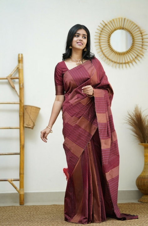 Allover Golden zari linning design saree  uploaded by DHANANJAY CREATIONS on 3/24/2023