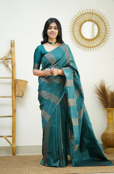 Allover Golden zari linning design saree  uploaded by DHANANJAY CREATIONS on 3/24/2023