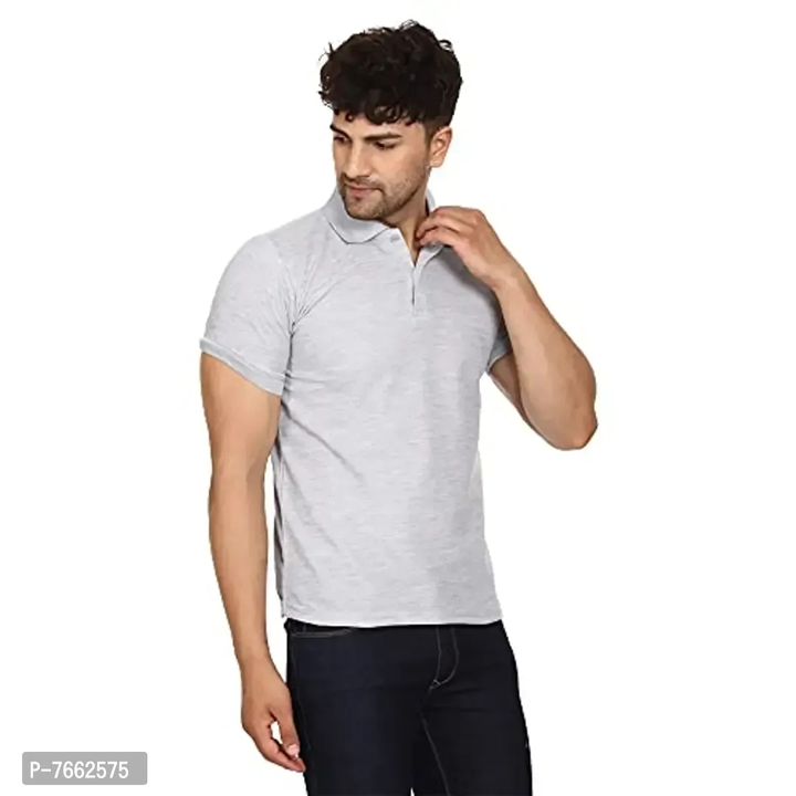 Men Polo T-Shirt Regular Fit Polyester Half Sleeve Multicolour With Grey & Maroon (L) uploaded by Smart Store on 3/24/2023