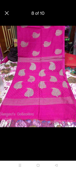 Handloom. Cotton silk printed saree uploaded by Jashomati handloom's on 3/24/2023