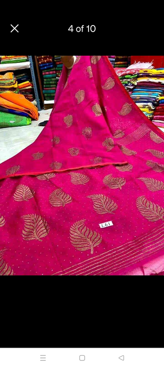 Handloom. Cotton silk printed saree uploaded by Jashomati handloom's on 3/24/2023