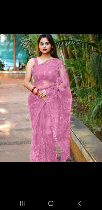 Saree embroidery work with beads and stone uploaded by Sihora sun narrow fab on 3/24/2023