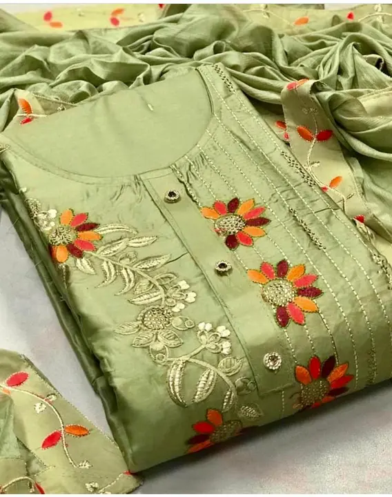 *Exclusive Dress Material Suit  For Women

▪ Top Fabrics:-   *PC COTTON*

▪  Bottom :-   COTTON

▪ * uploaded by Taha fashion from surat on 3/24/2023