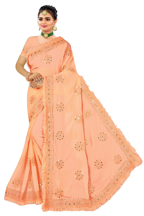 Fancy Frill Saree  uploaded by business on 3/24/2023