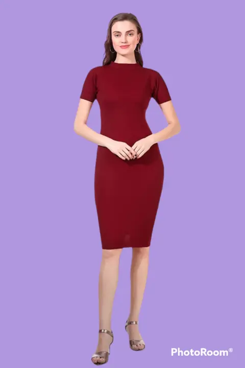 Women's New solide Bodycon Stretchable Dress.  uploaded by Glow More Enterprise  on 3/24/2023