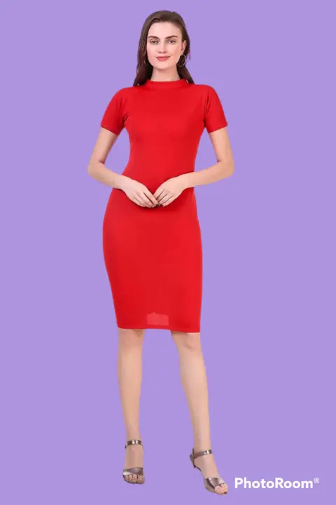 Women's New solide Bodycon Stretchable Dress.  uploaded by Glow More Enterprise  on 3/24/2023