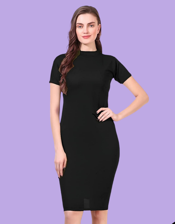 Women's New solide Bodycon Stretchable Dress.  uploaded by Glow More Enterprise  on 5/23/2024