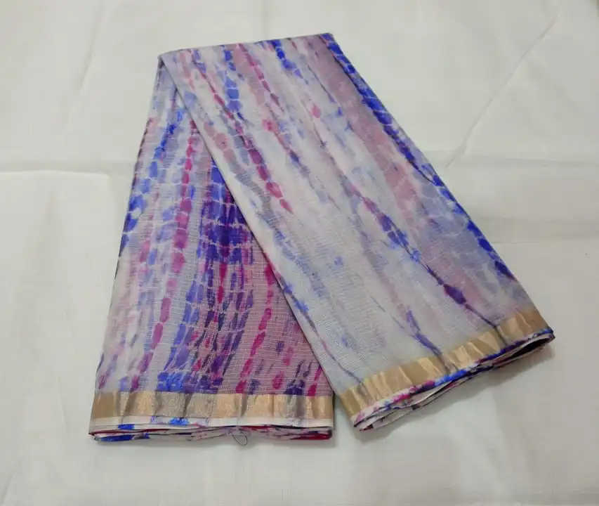 Pure cotton Kota shibori saree with blouse  uploaded by business on 3/24/2023
