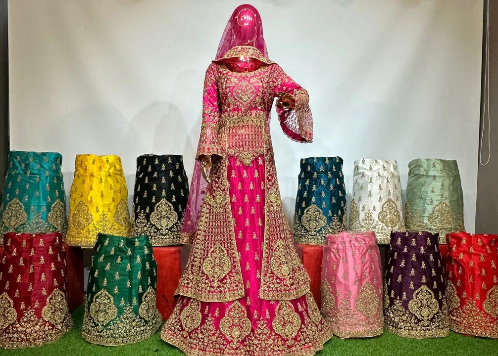 Heavy bridal poplin  uploaded by Maa karni creation on 3/24/2023