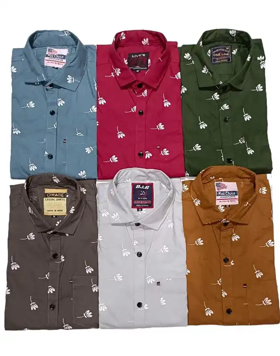 COTTON PRINTED SHIRTS 

COTTON PLAIN SHIRTS 

SIZE.M.L.XL/ uploaded by AMAAN GARMENTS  on 3/24/2023