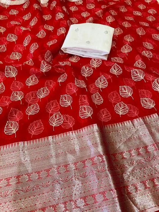 Kanchipuram orgenza saree uploaded by Prahi fashion on 3/24/2023
