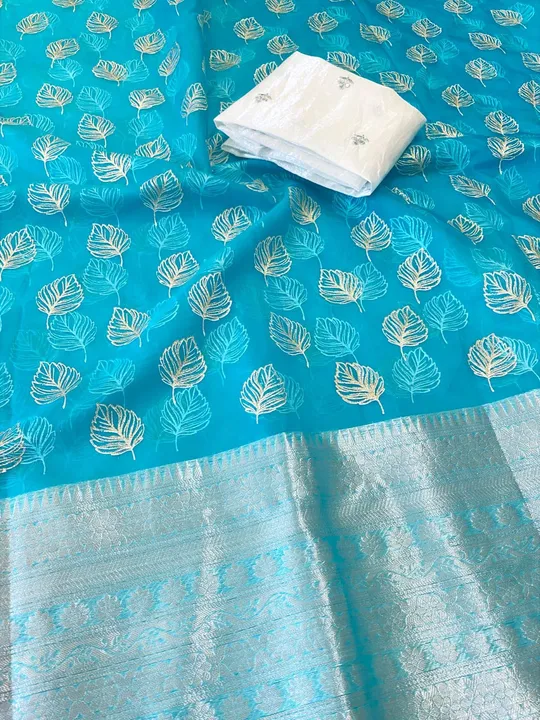 Kanchipuram orgenza saree uploaded by Prahi fashion on 3/24/2023