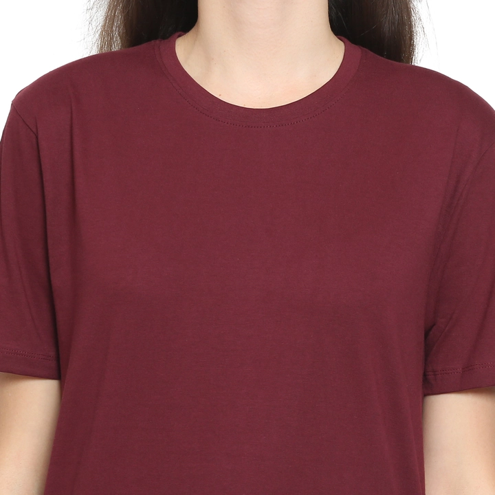 Youthpoi Women's casual Fit t-shirt maroon uploaded by Youthpoi clothing  on 3/24/2023
