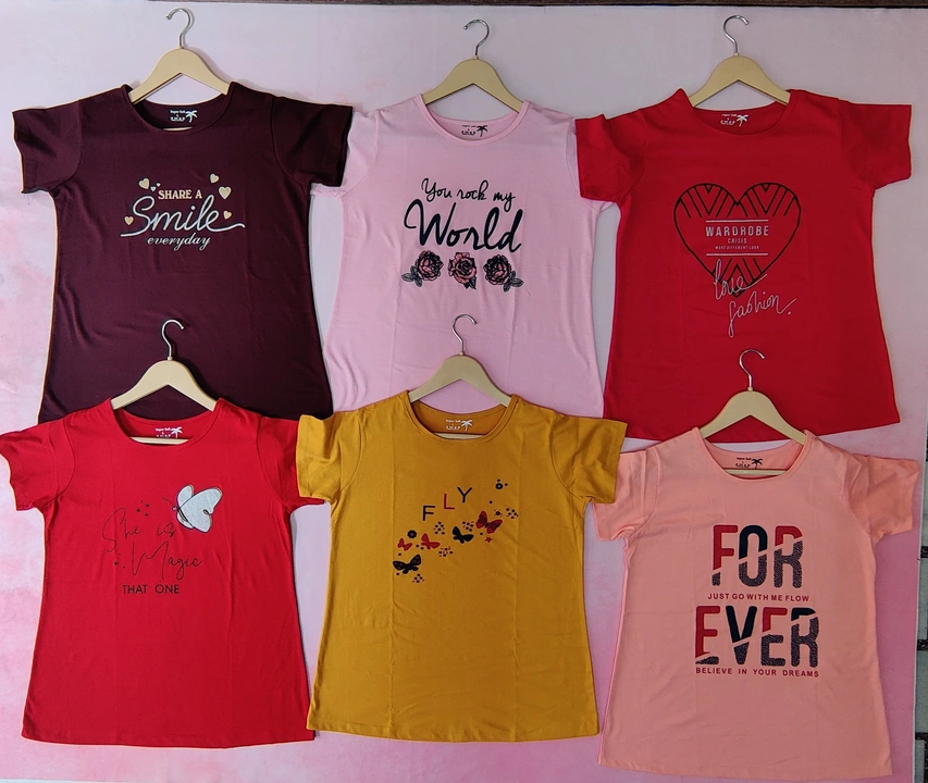 Ladies T-shirt CP Fabric premium  uploaded by Gandhi Garments on 3/24/2023
