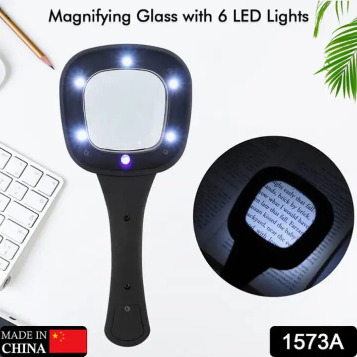 1573A Handheld Magnifying Glass 6 LED Illuminated Lighted Magnifier for Seniors Reading, Soldering,  uploaded by DeoDap on 3/24/2023