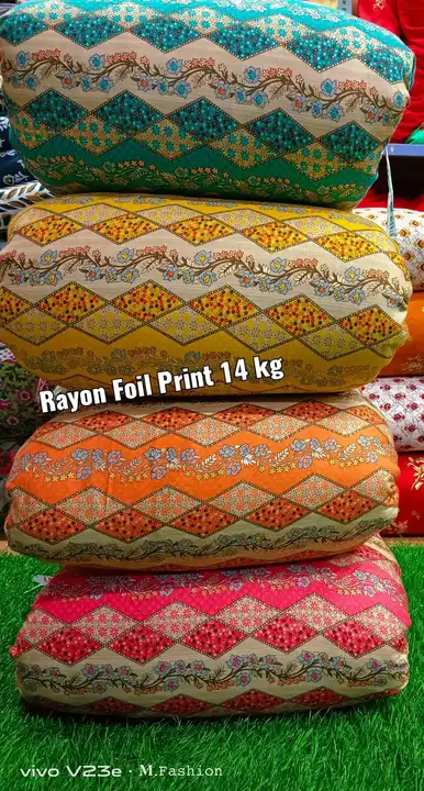 RAYON FOIL PRINT  uploaded by Mataji Fashion on 3/24/2023