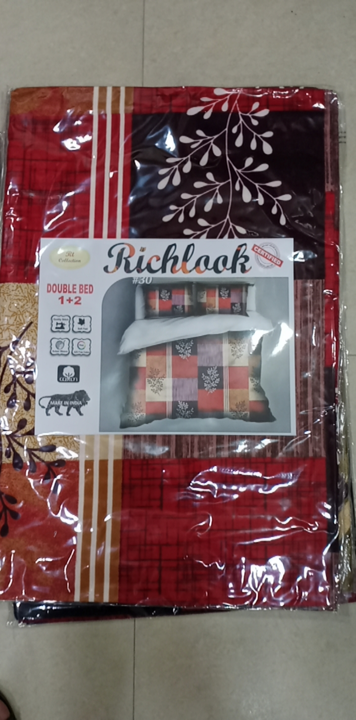 Richlook bedsheet 1+2 double bed @245 uploaded by G s industries on 3/24/2023