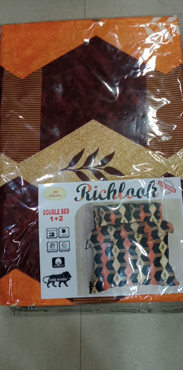 Richlook bedsheet 1+2 double bed @245 uploaded by G s industries on 3/24/2023