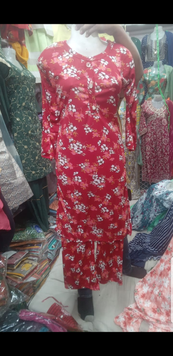 Plazo kurti in malai fabric uploaded by Evergreen on 3/24/2023
