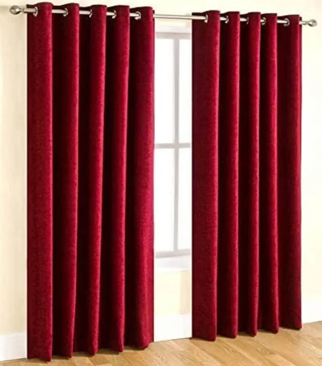 Aaradhya creation heavy Long Crush curtain Maroon ( 7ft - 1 pc ) Door curtain  uploaded by business on 3/24/2023