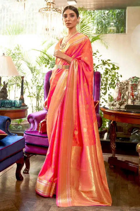 Peach colour Silk Saree  uploaded by 1 Place For All Fashion  on 3/24/2023