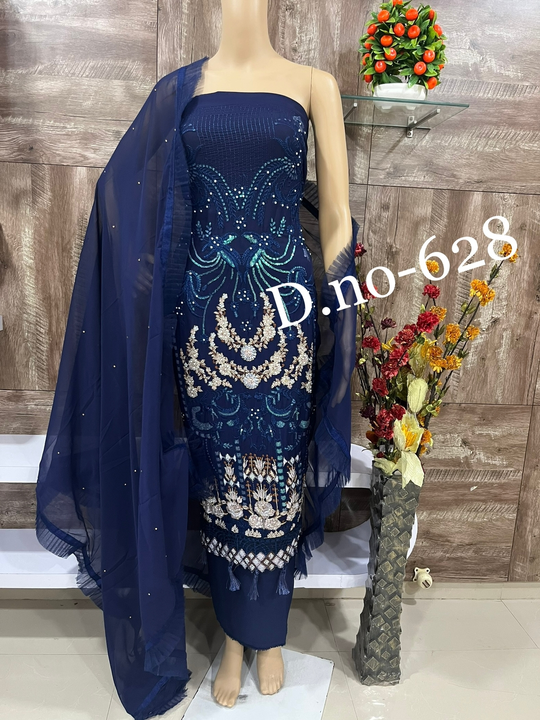 Karachi suit uploaded by Heena fashion house on 3/24/2023
