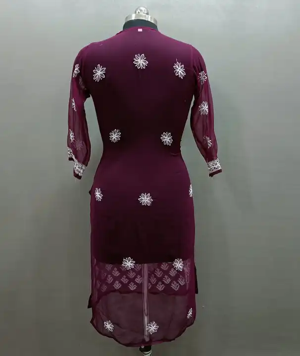 Kurti 
Fabric- georgette 
Size 38 to 42
Length- 44
Boti jaal work uploaded by DF Chicken Factory on 3/24/2023