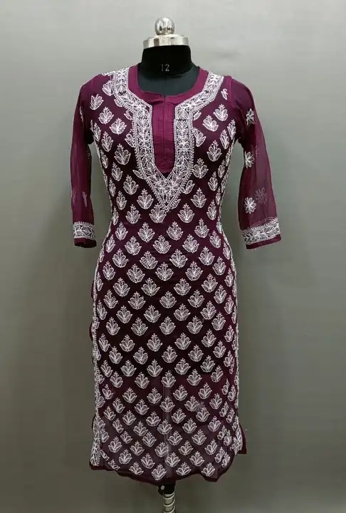 Kurti 
Fabric- georgette 
Size 38 to 42
Length- 44
Boti jaal work uploaded by DF Chicken Factory on 3/24/2023