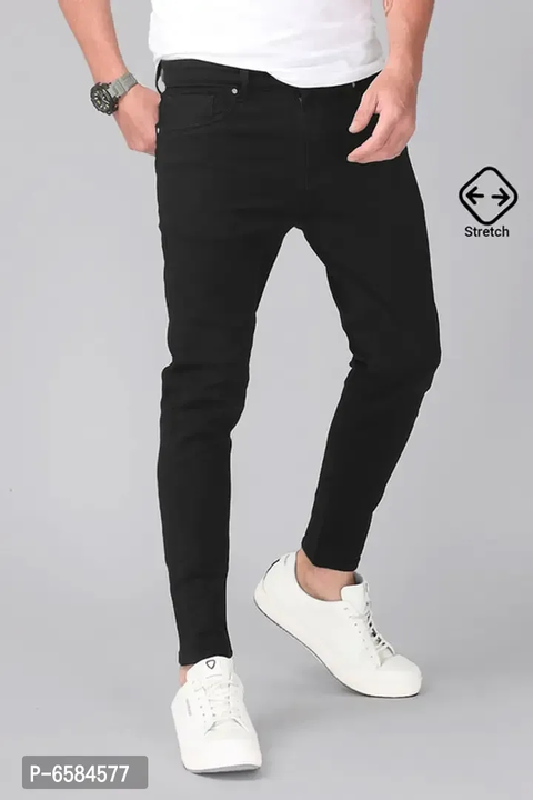Men Comfy Fashionable Black Jeans uploaded by Smart Store on 3/24/2023